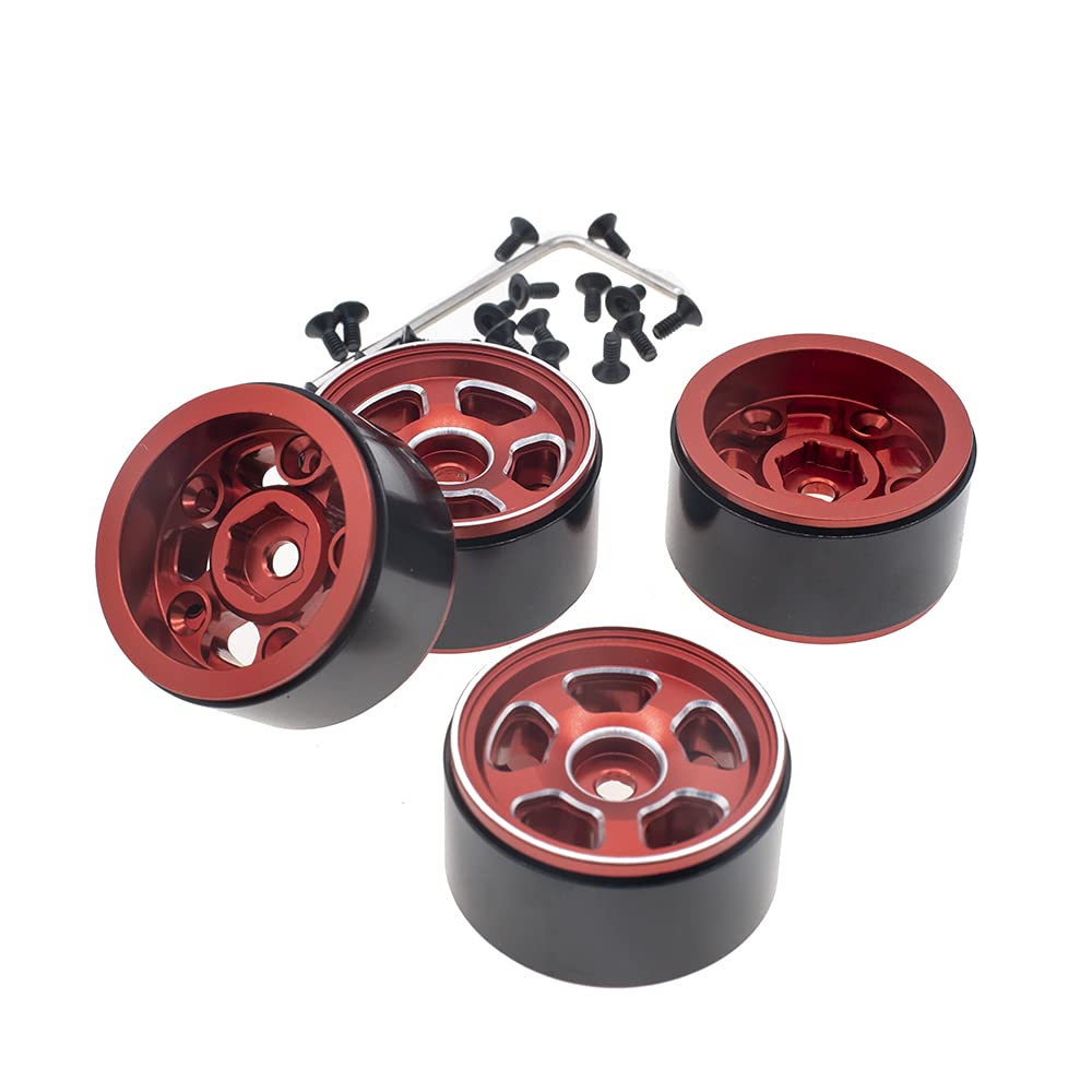 CODA RACING Aluminum 1.0 Beadlock Wheels Set for Axial SCX24